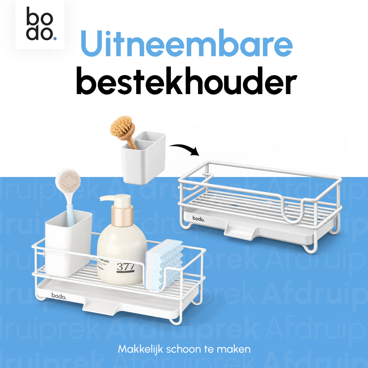 Afdruiprek - Gootsteen Organizer - Nido - Wit