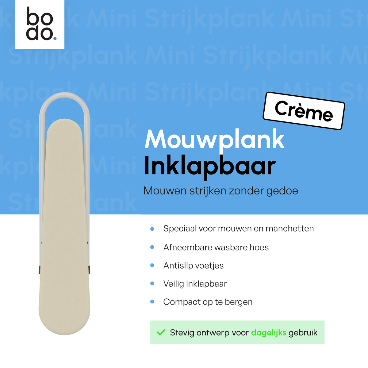 Mouwplank - Mini Strijkplank - Ascend Sleeve - Crème