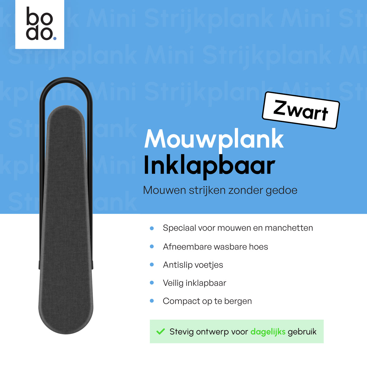 Mouwplank - Mini Strijkplank - Ascend Sleeve - Zwart