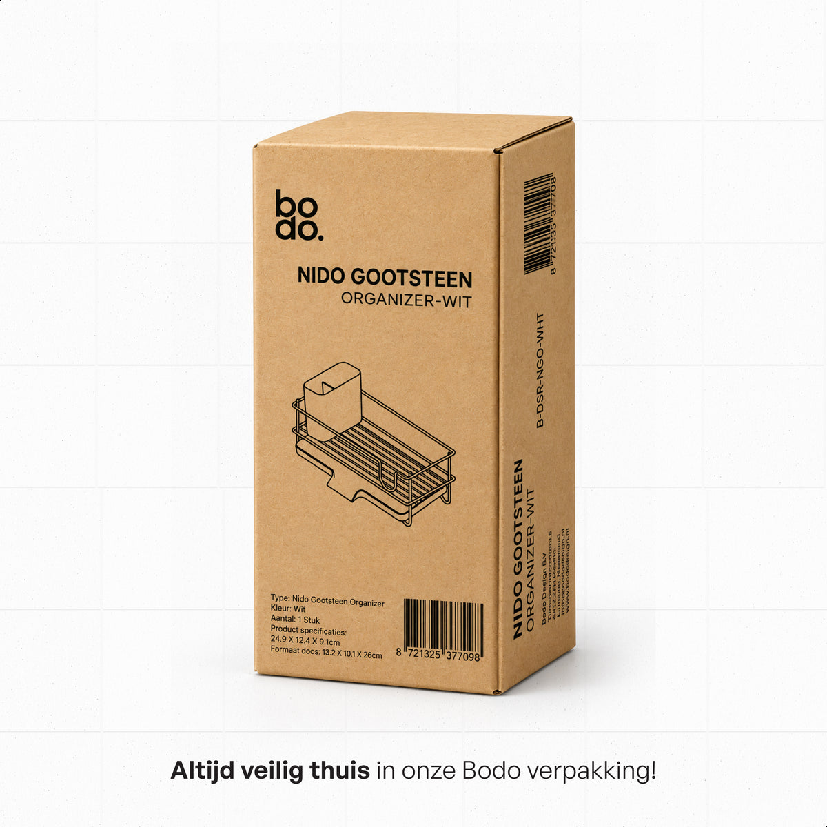 Afdruiprek - Gootsteen Organizer - Nido - Wit