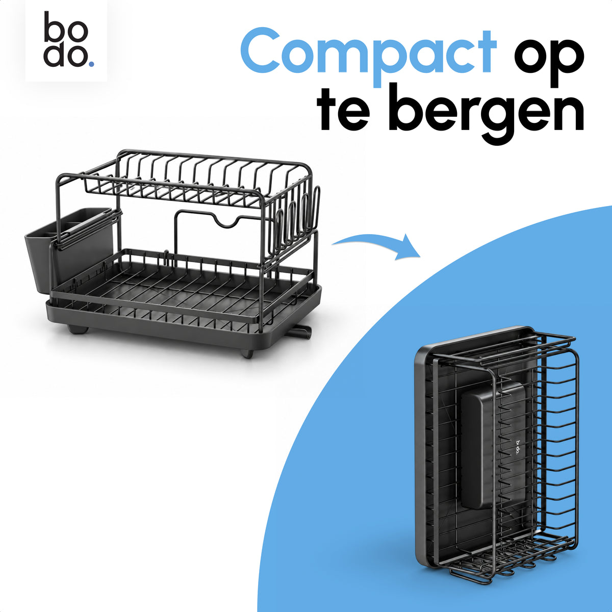 Afdruiprek - Twee Lagen - Nido Duo - Zwart