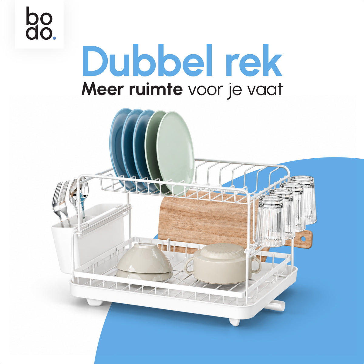Afdruiprek - Twee Lagen - Nido Duo - Wit