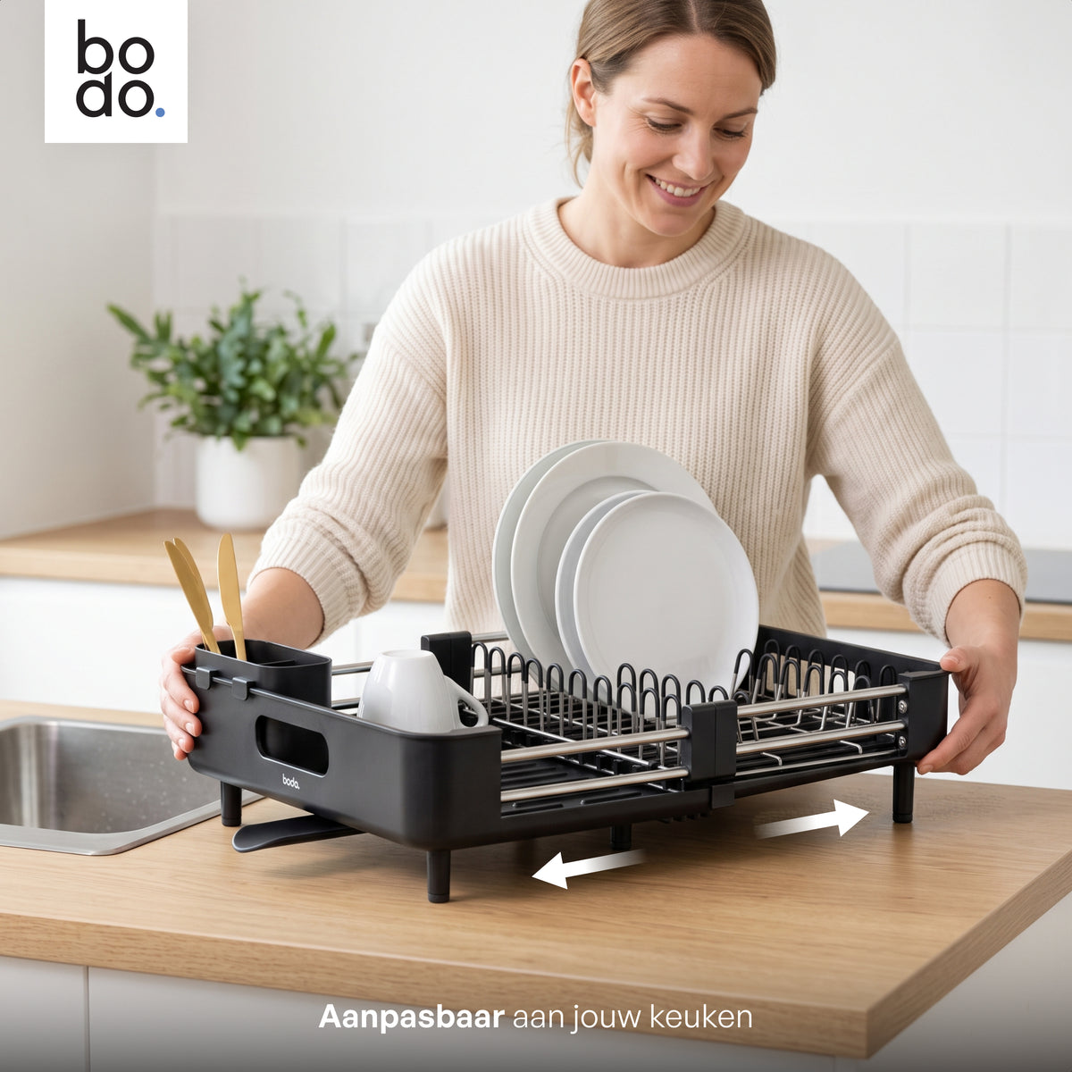 Afdruiprek - Uitschuifbaar - Nido Extend - Zwart