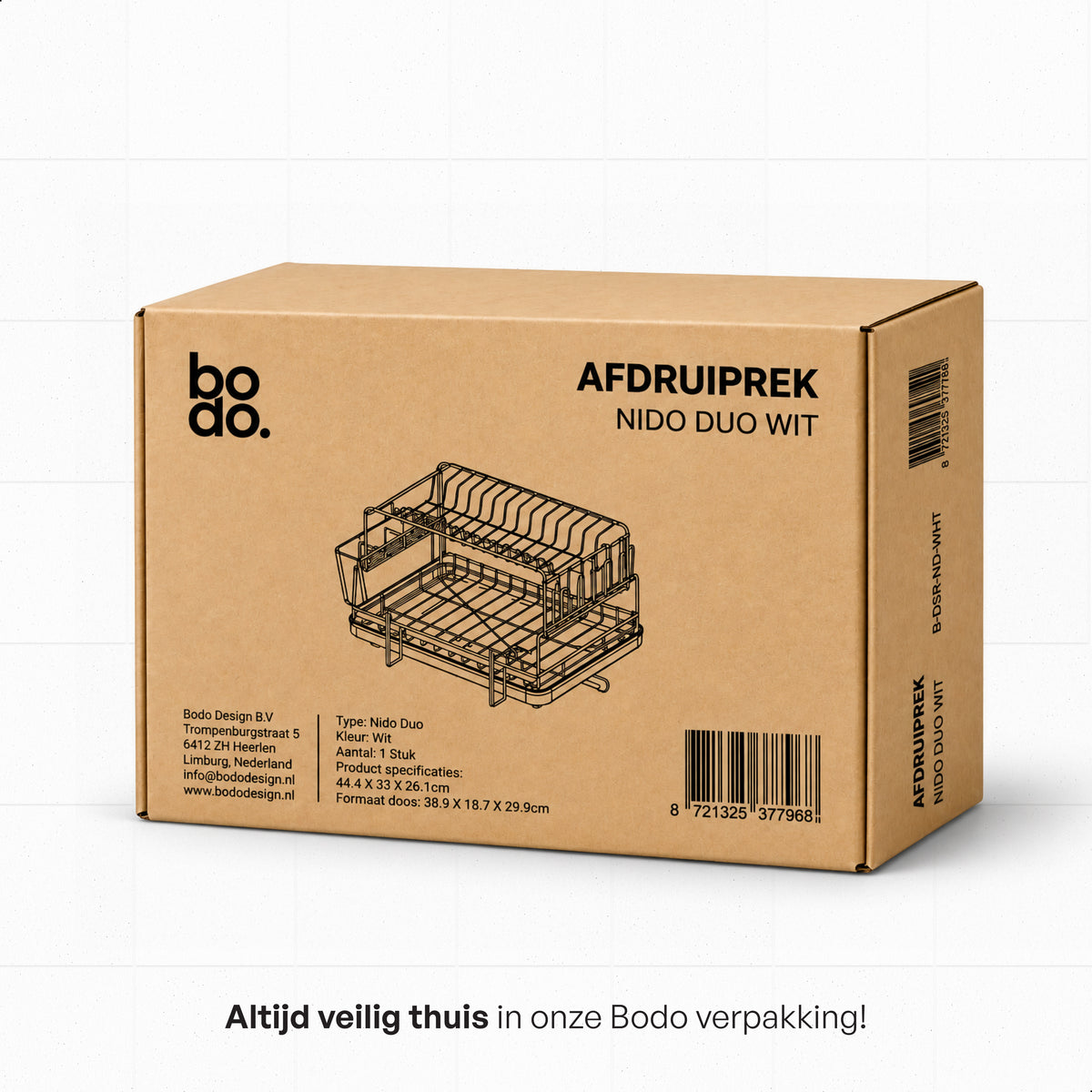 Afdruiprek - Twee Lagen - Nido Duo - Wit
