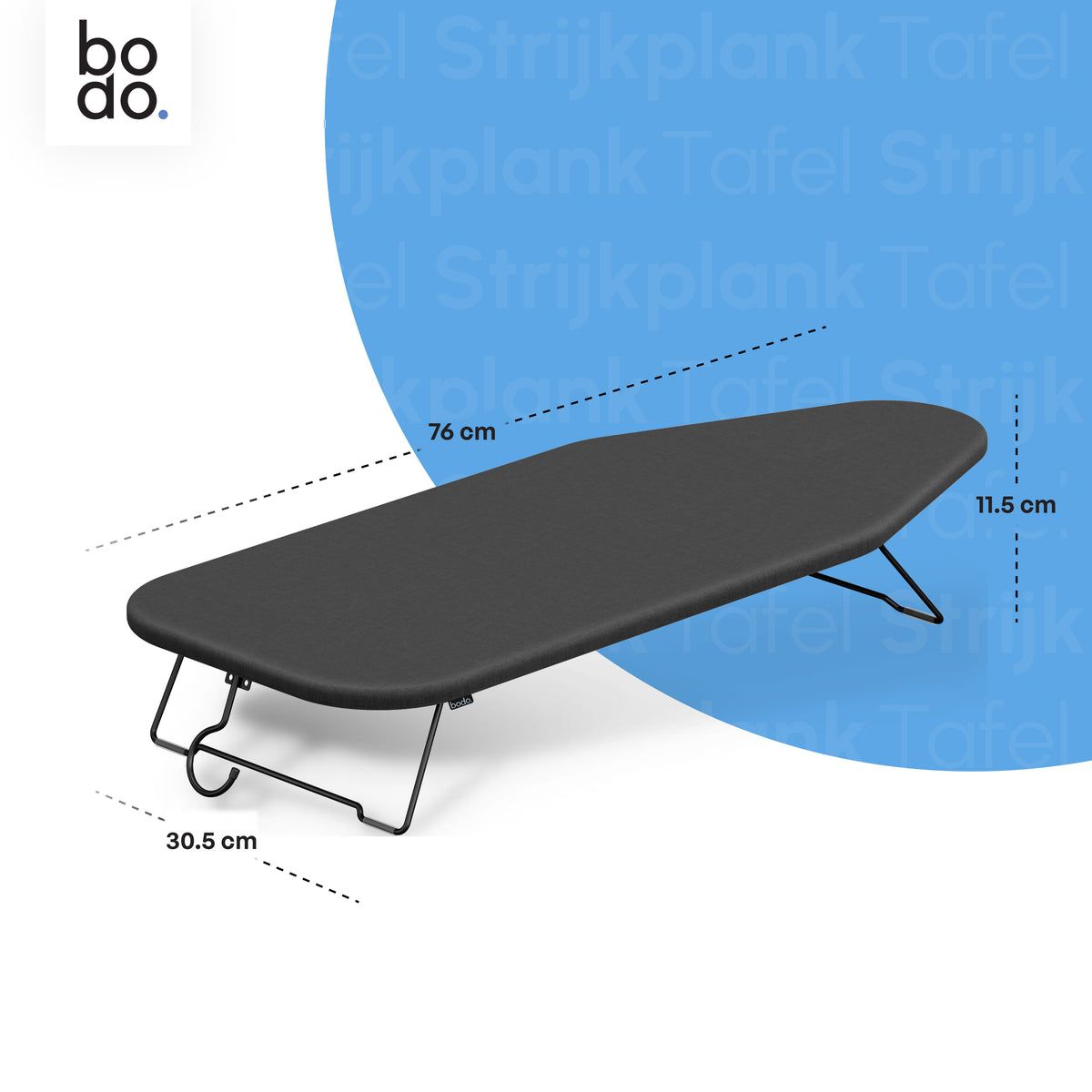 Mini Strijkplank - Tafelmodel - Ascend Mini - Zwart