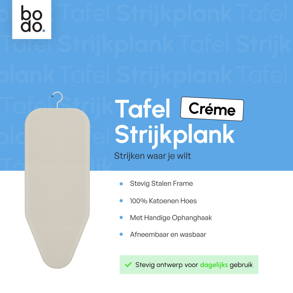 Mini Strijkplank - Tafelmodel - Ascend Mini - Crème