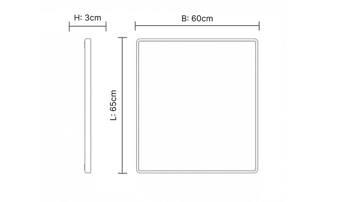 Lekbak Wasmachine - Opvangbak tegen lekkage - Siliconen - 65x60x3 cm - Wit