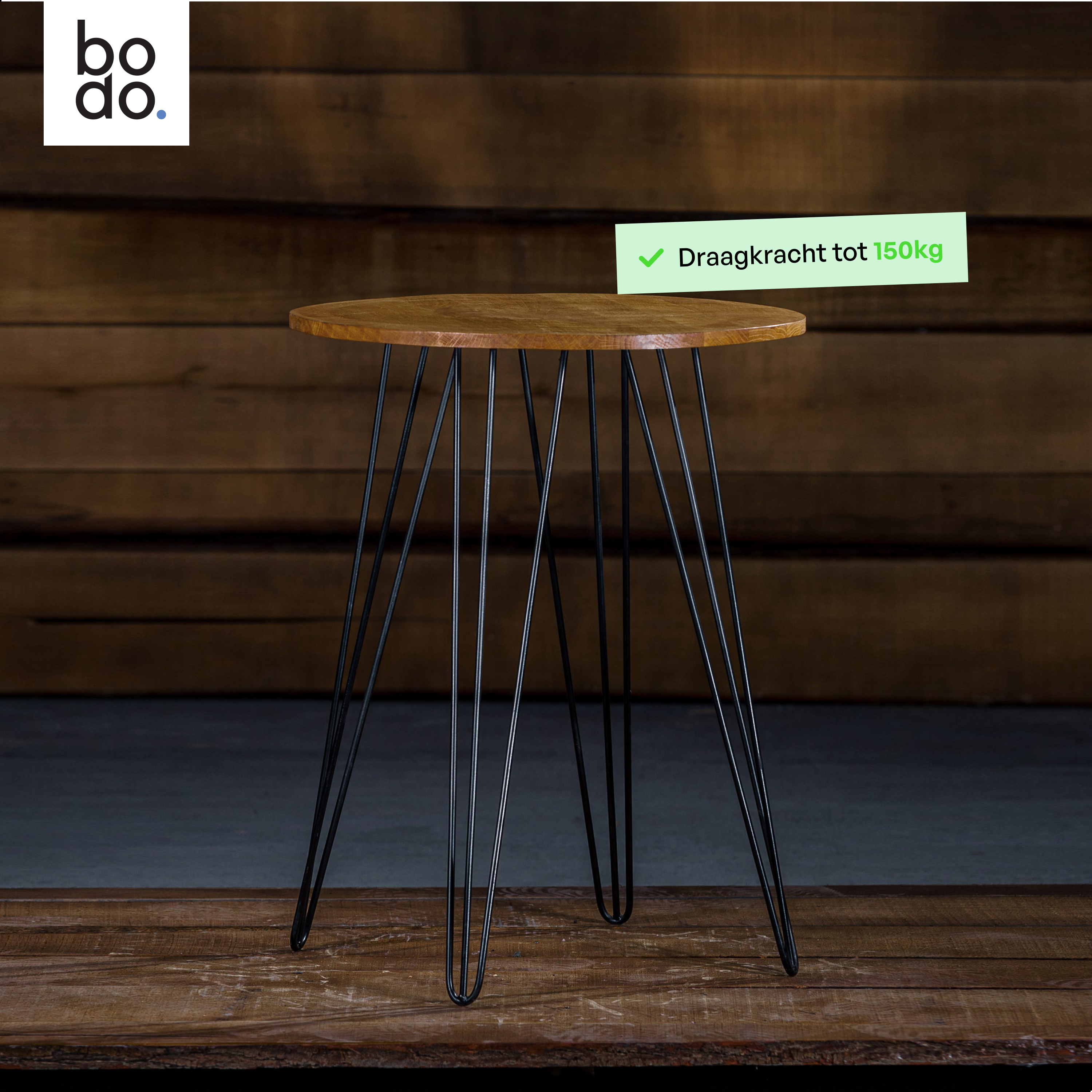 Industriële Hairpin tafelpoten set 4 stuks - 45 cm - Zwart