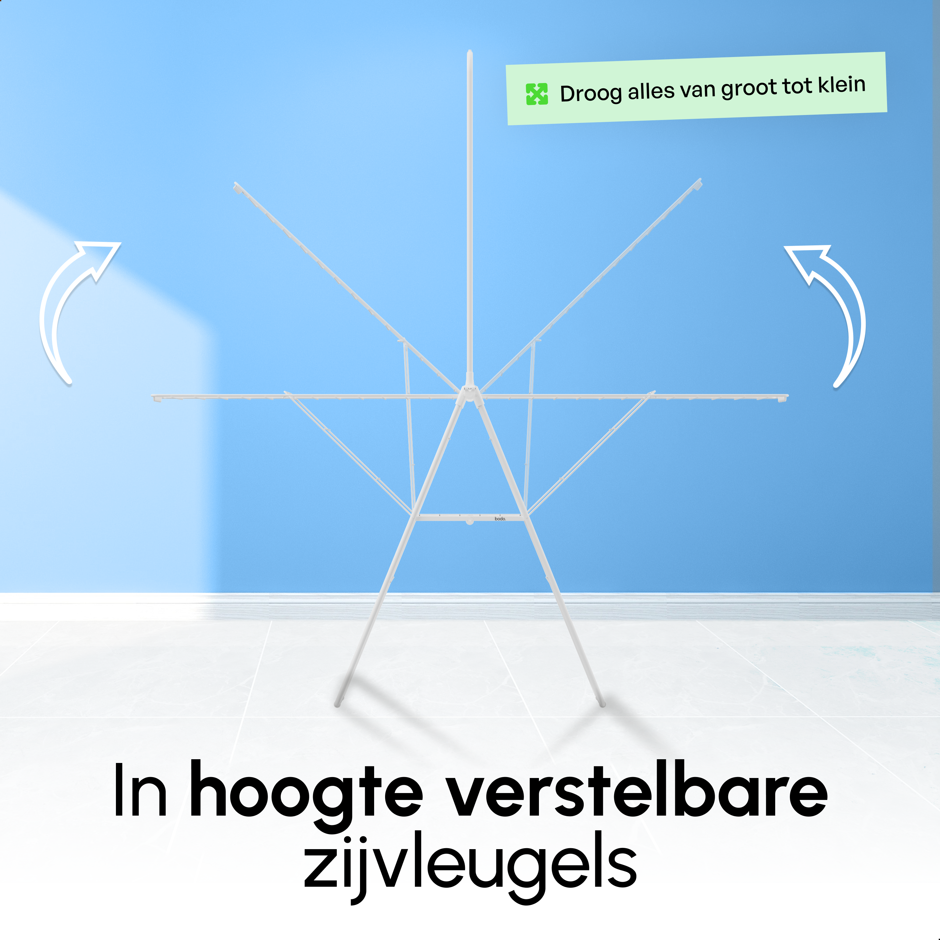 Wasrek - Droogrek Inklapbaar - 28 meter drooglengte - Wit