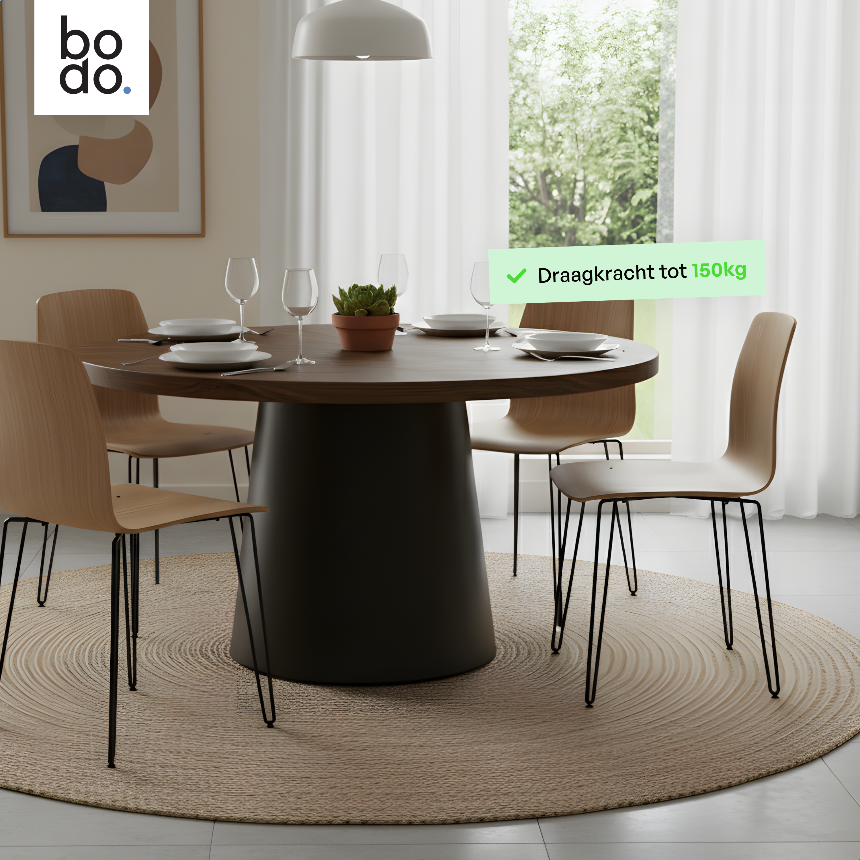 Industriële Hairpin tafelpoten set 4 stuks - 45 cm - Zwart