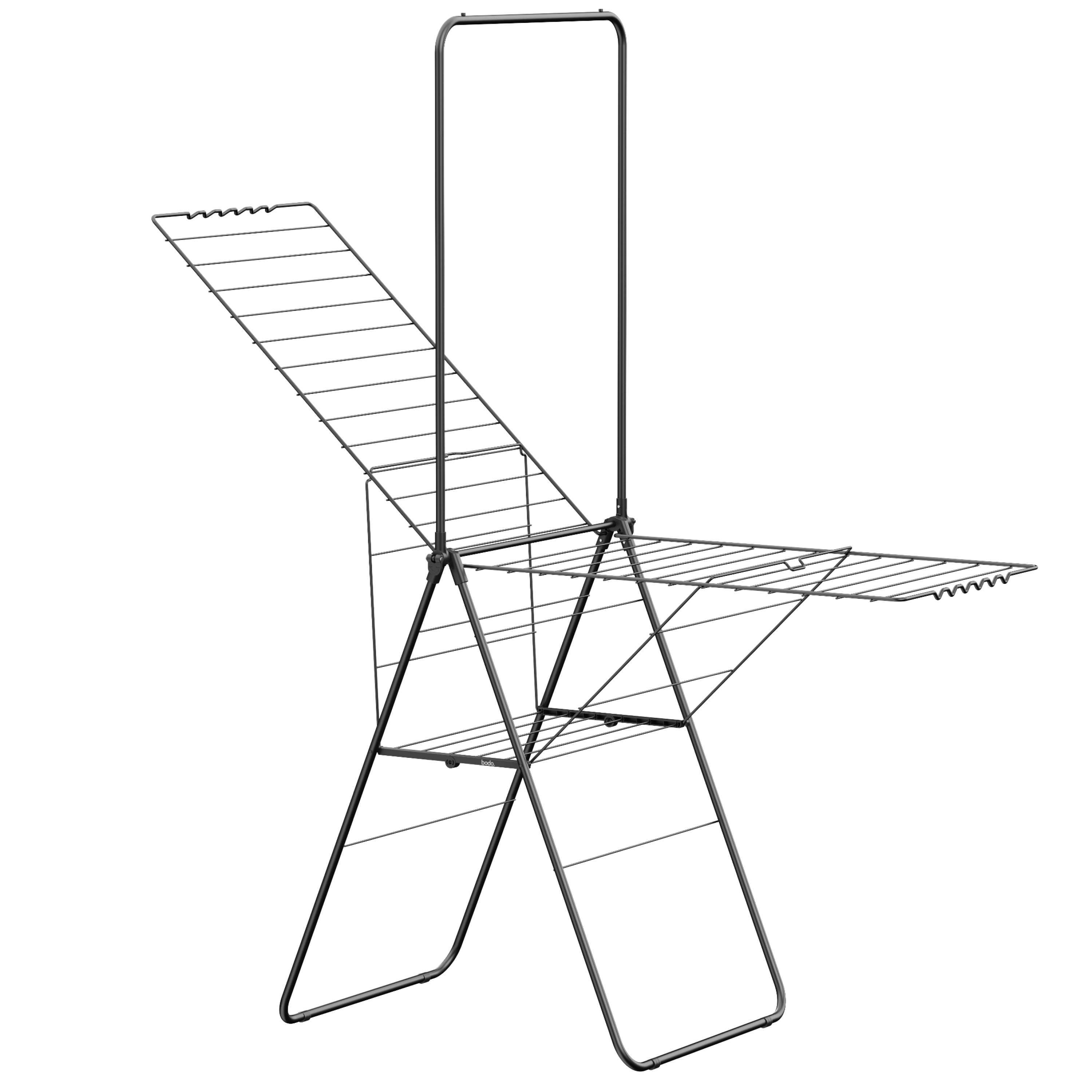 Wasrek - Droogrek Inklapbaar - 28 meter drooglengte - Zwart