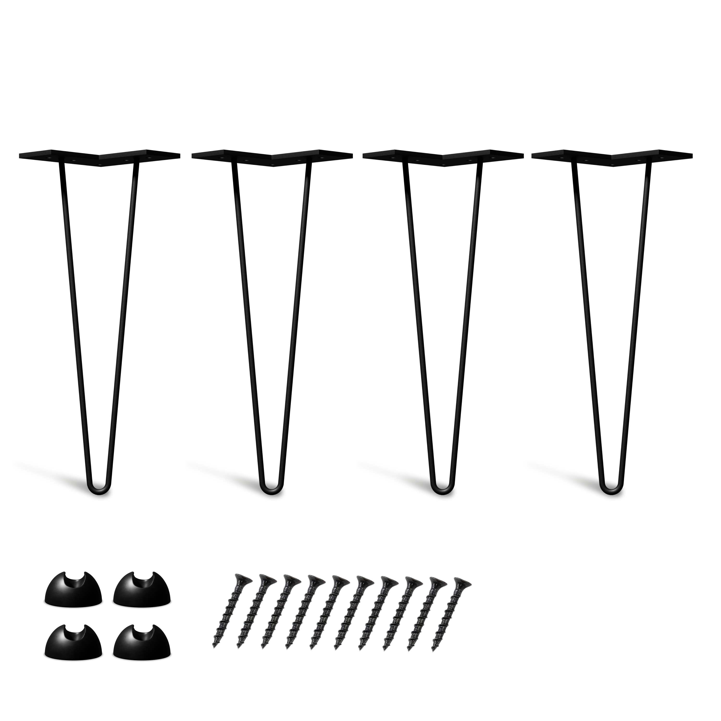 Industriële Hairpin tafelpoten set 4 stuks - 36 cm - Zwart