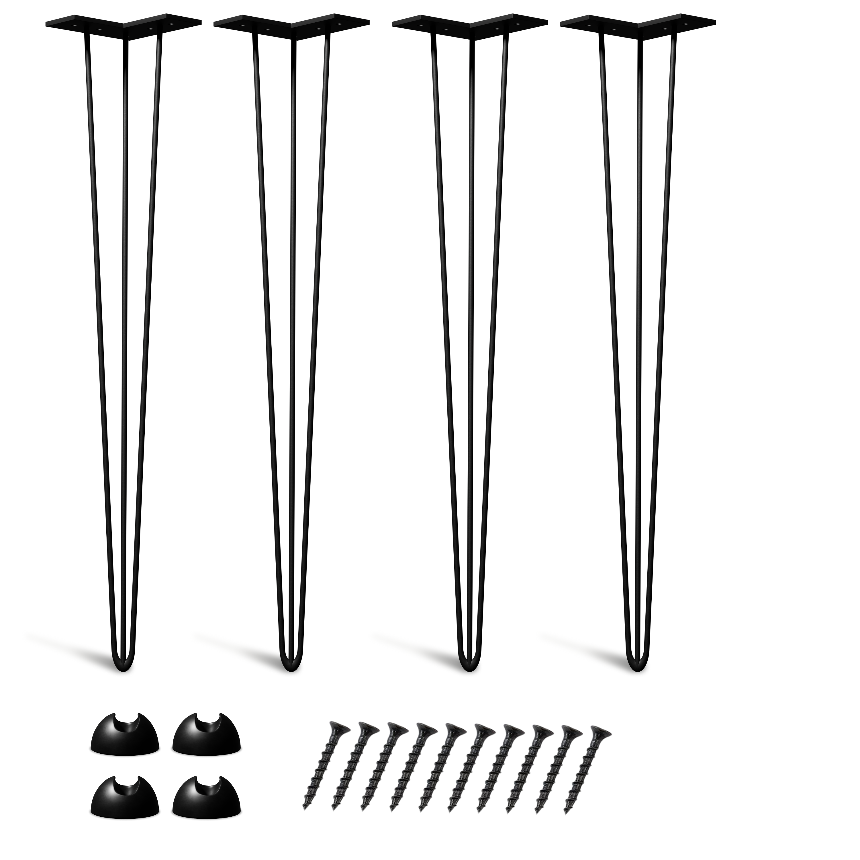 Industriële Hairpin tafelpoten set 4 stuks - 86 cm - Zwart