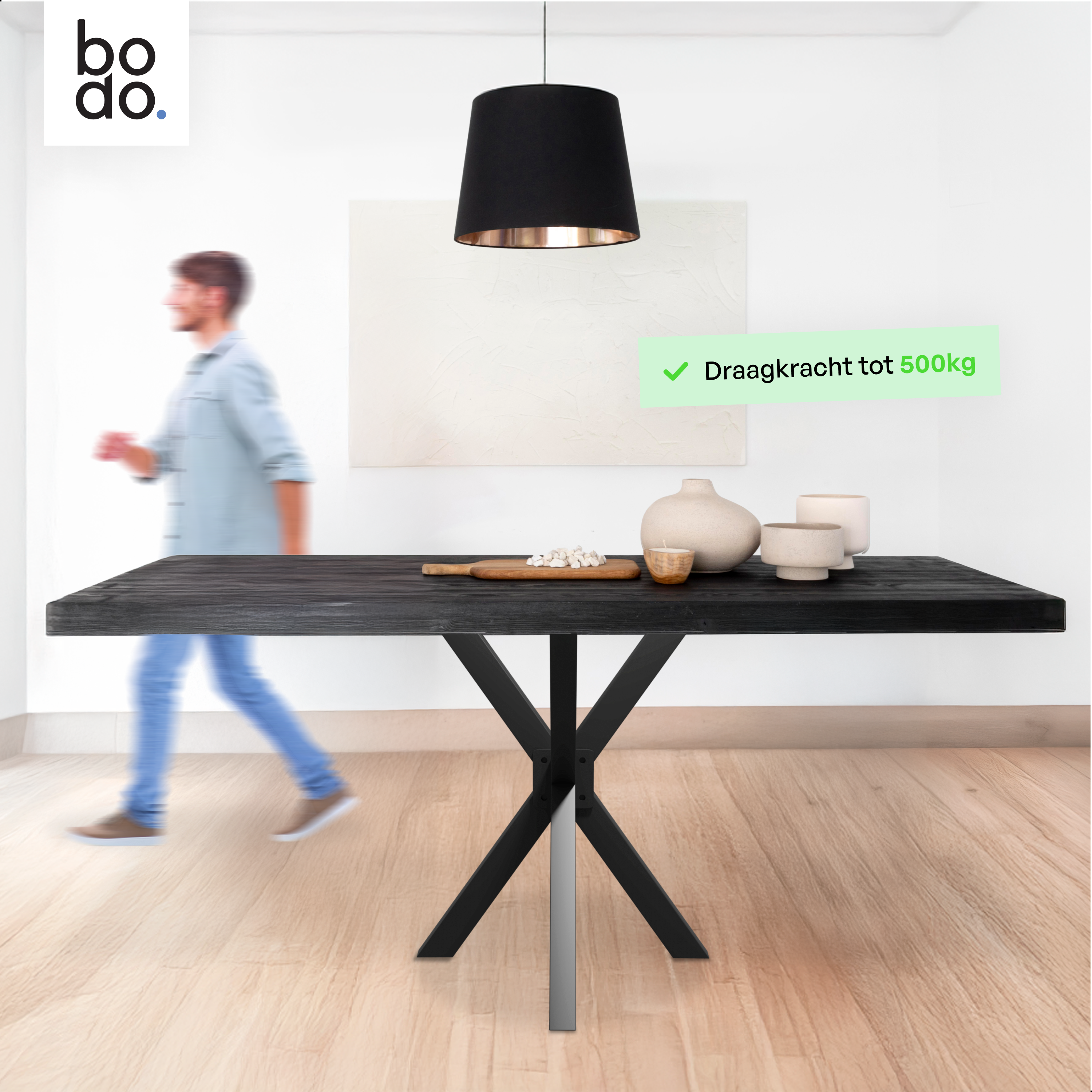 Tafelpoten - Stalen onderstel X 71x85x85cm Set - Matrix - poot Oberau