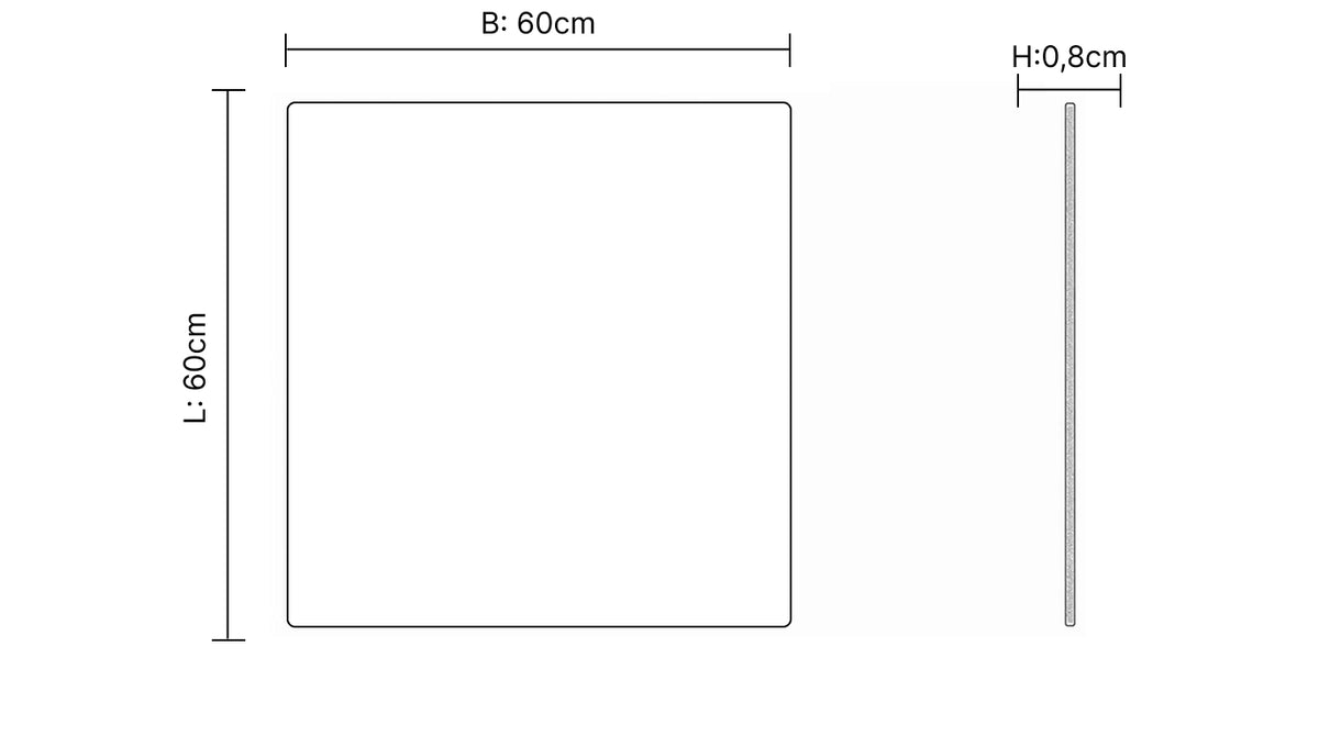 Anti Trillingsmat Wasmachine en droger - 60x60x0.8cm