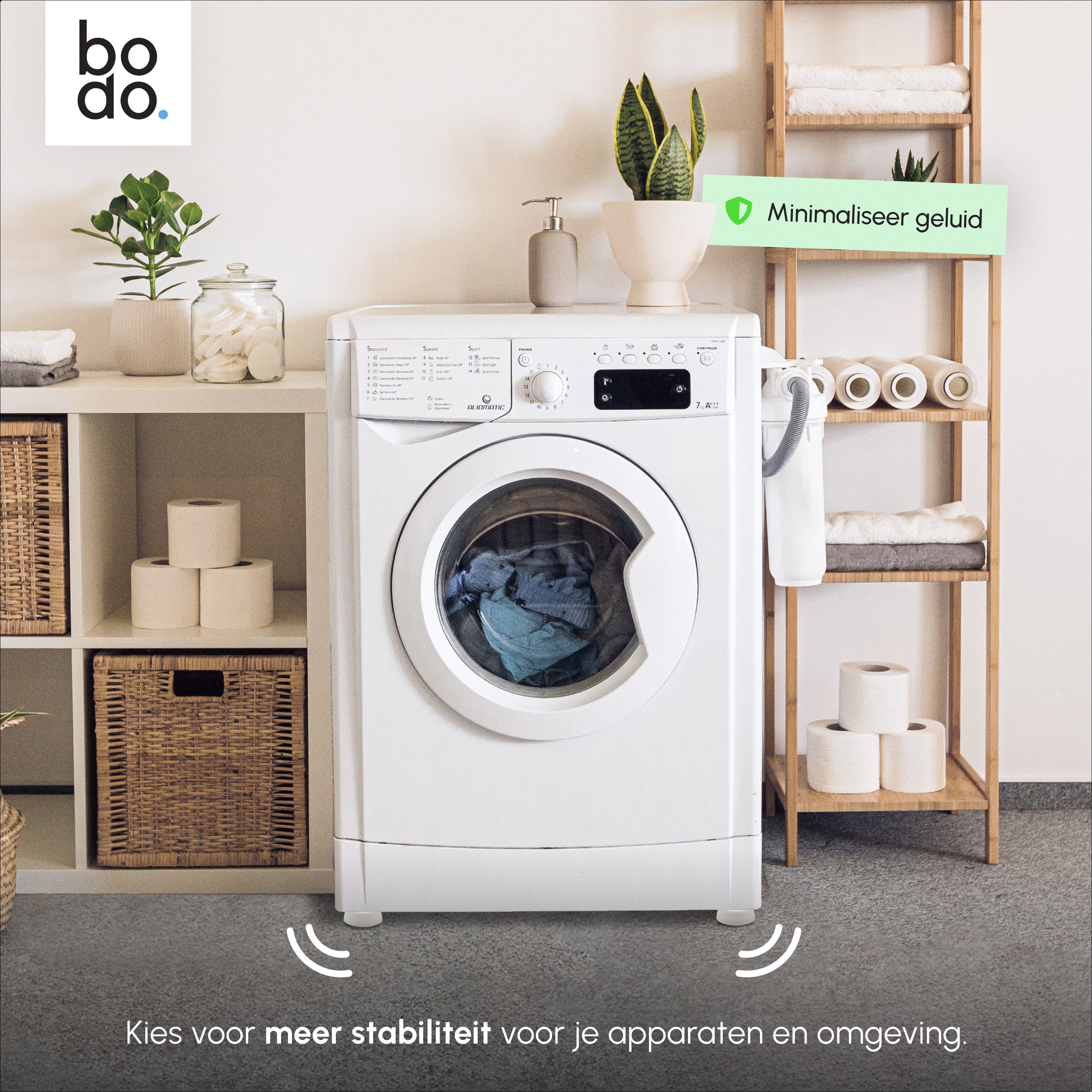 Trillingsdempers - Wit - Voetjes voor wasmachine & droger
