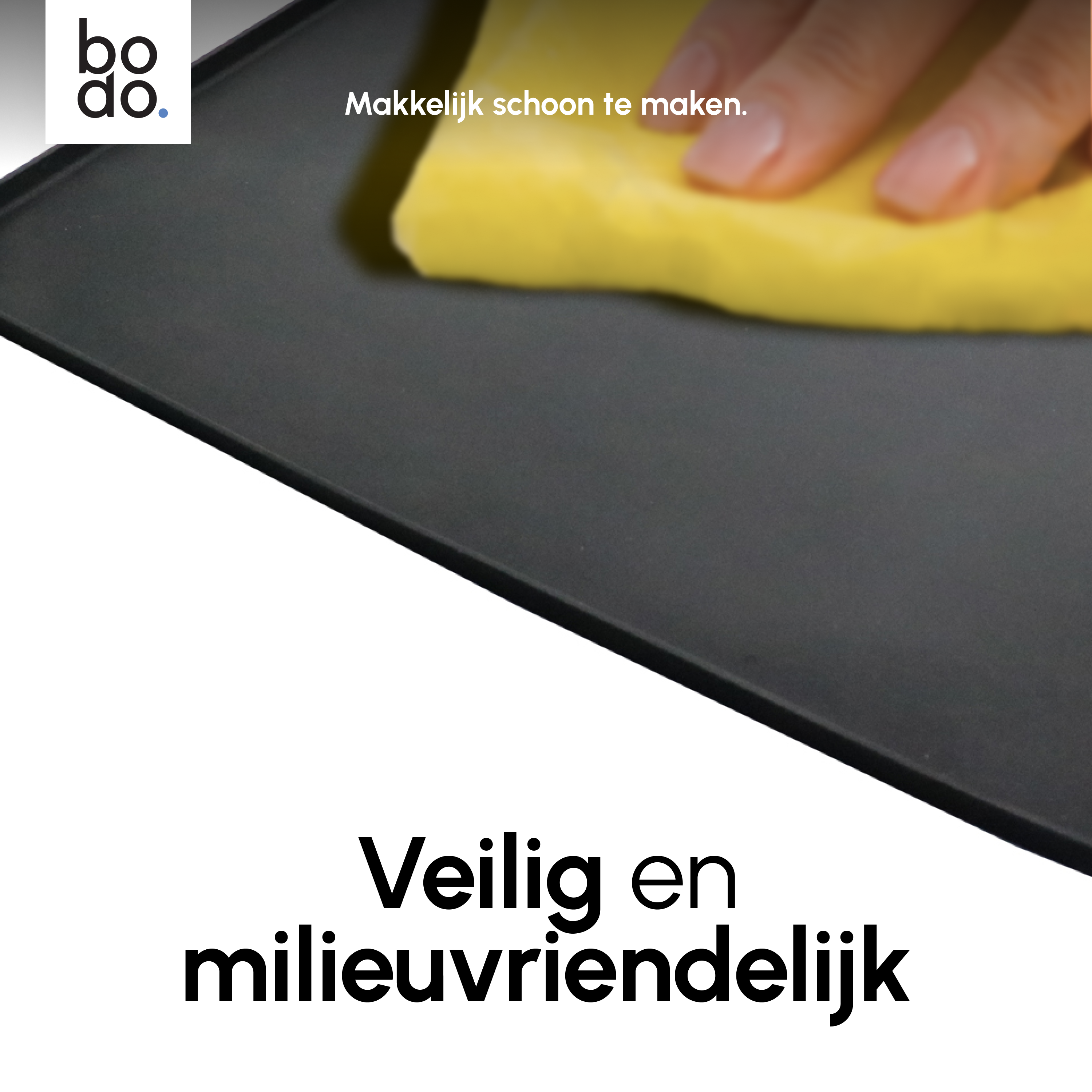 Bescherm Mat Voor Wasmachine & Droger - Silicone 60x60cm - Zwart
