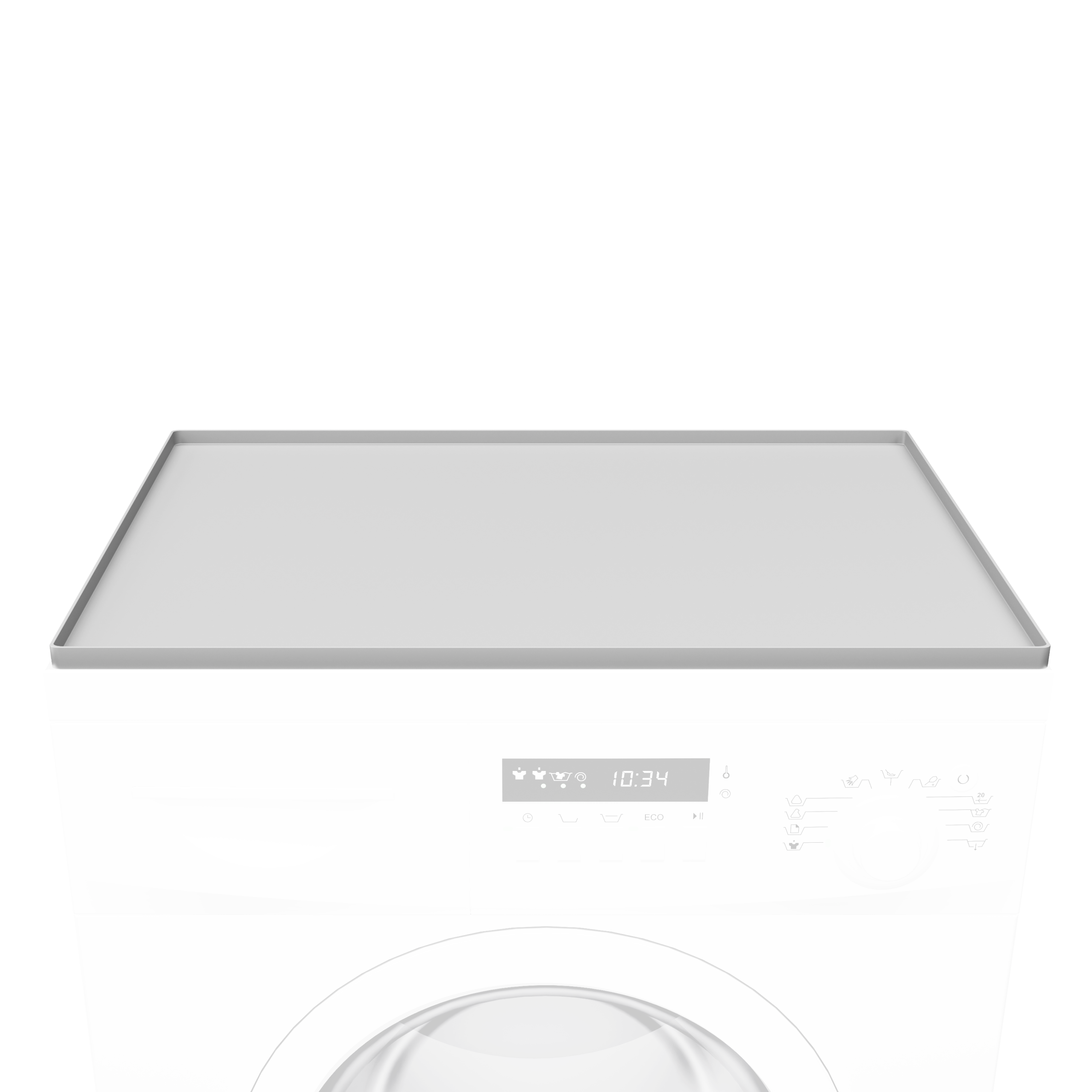 Bescherm Mat Voor Wasmachine & Droger - Silicone 60x60cm - Grijs