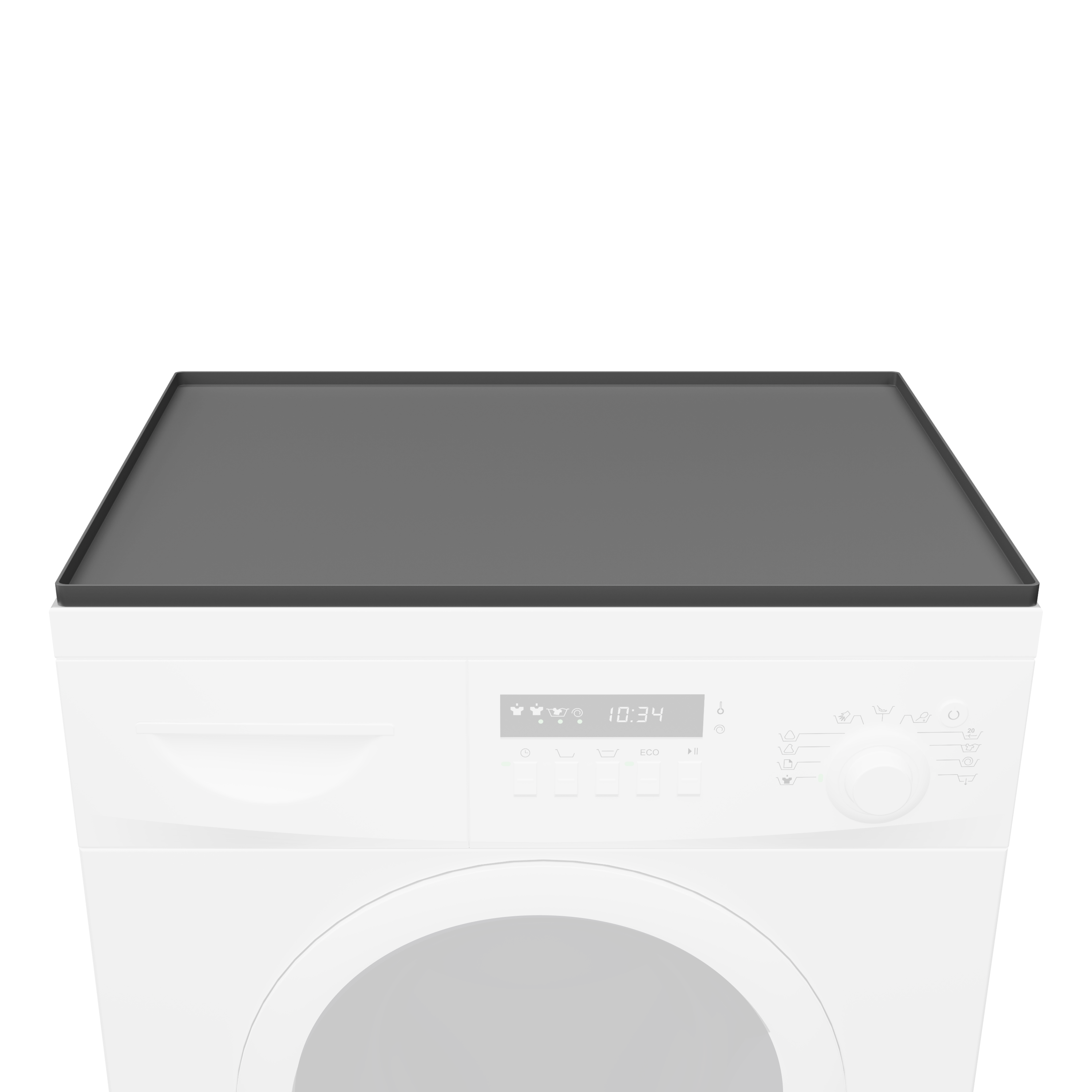 Bescherm Mat Voor Wasmachine & Droger - Silicone 60x60cm - Zwart