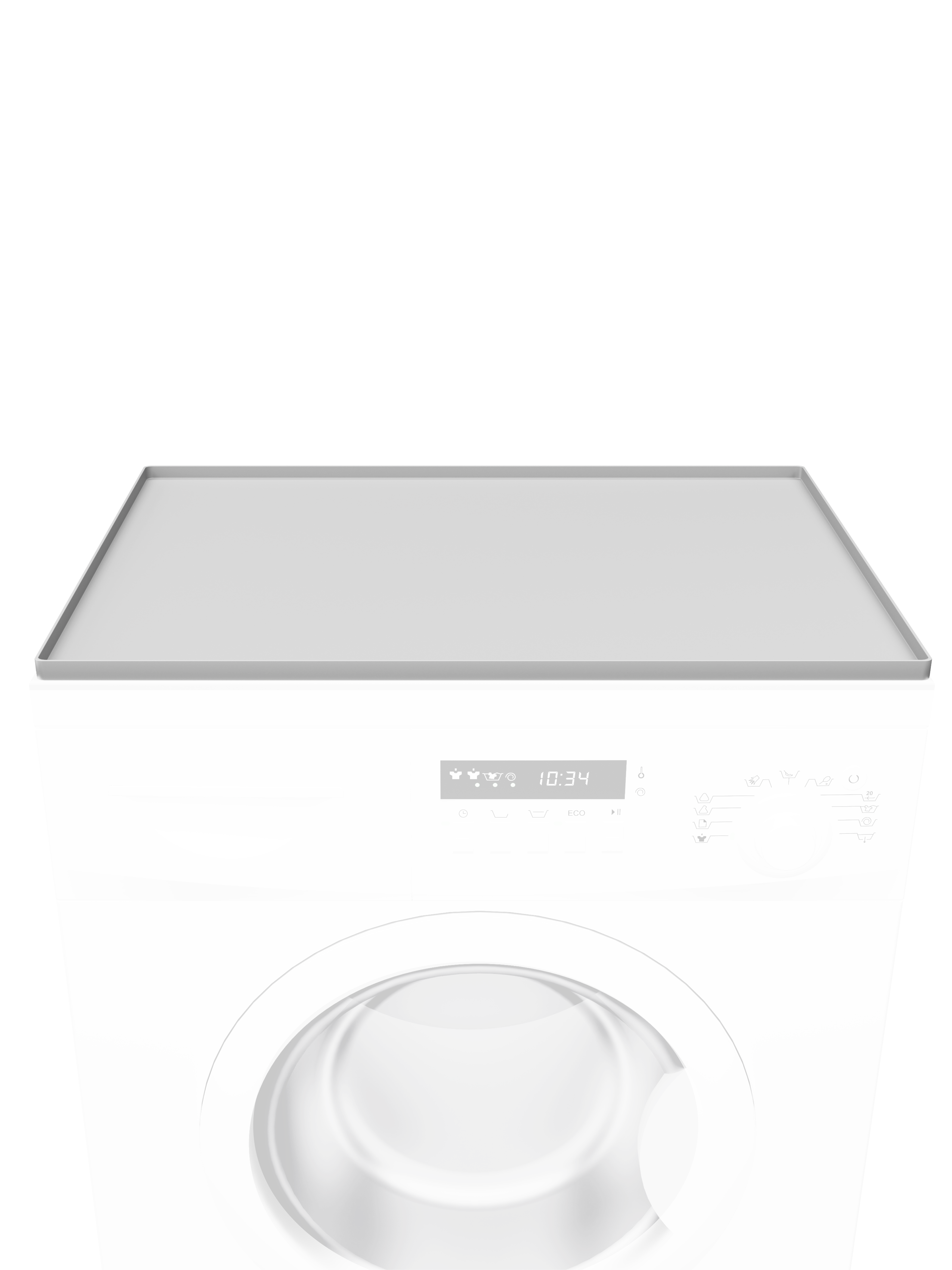Bescherm Mat Voor Wasmachine & Droger - Silicone 60x60cm - Grijs