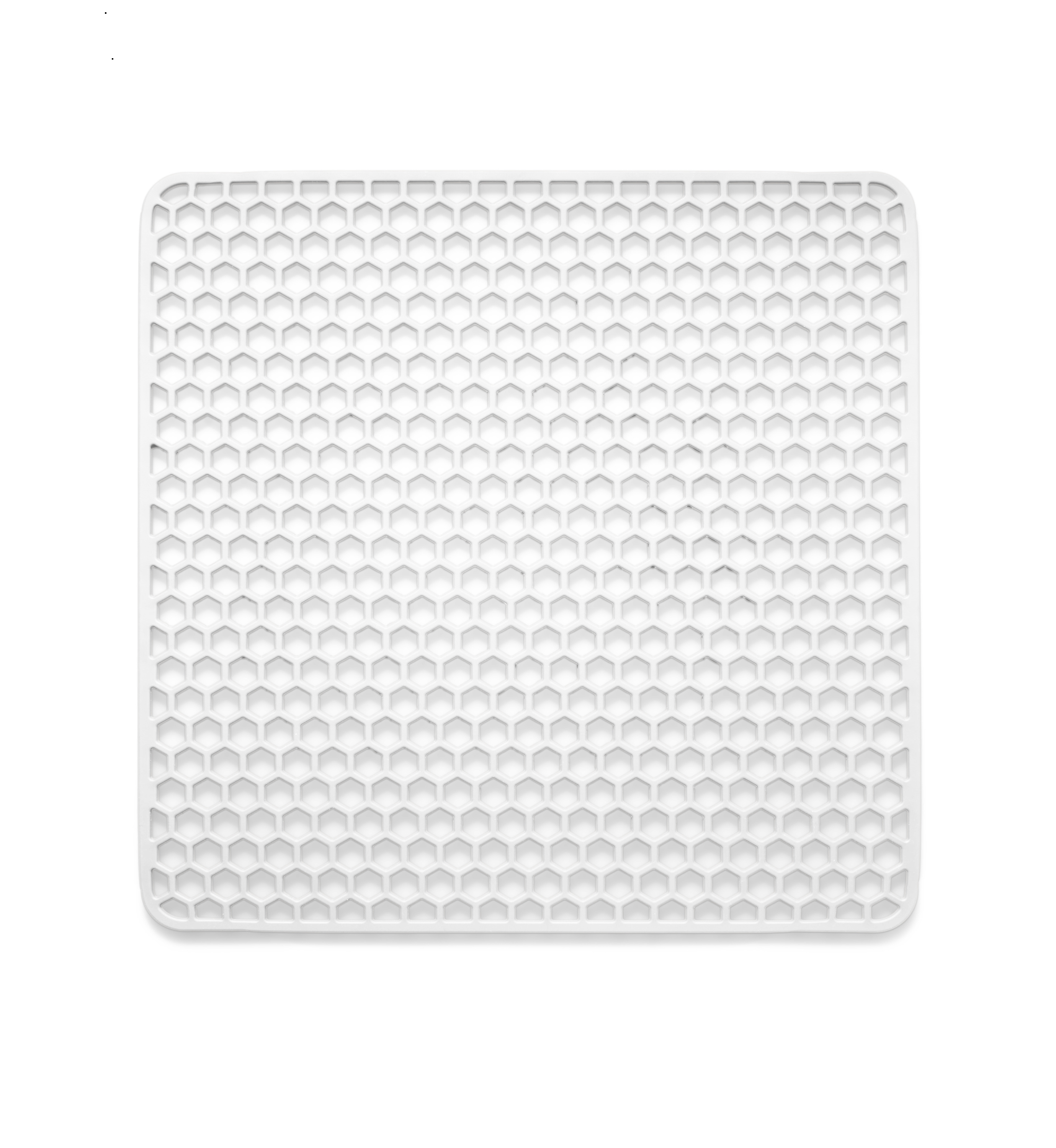 Gootsteenmat - Vierkant - Onderzetter - Wit - 34.5 x 34.5 cm