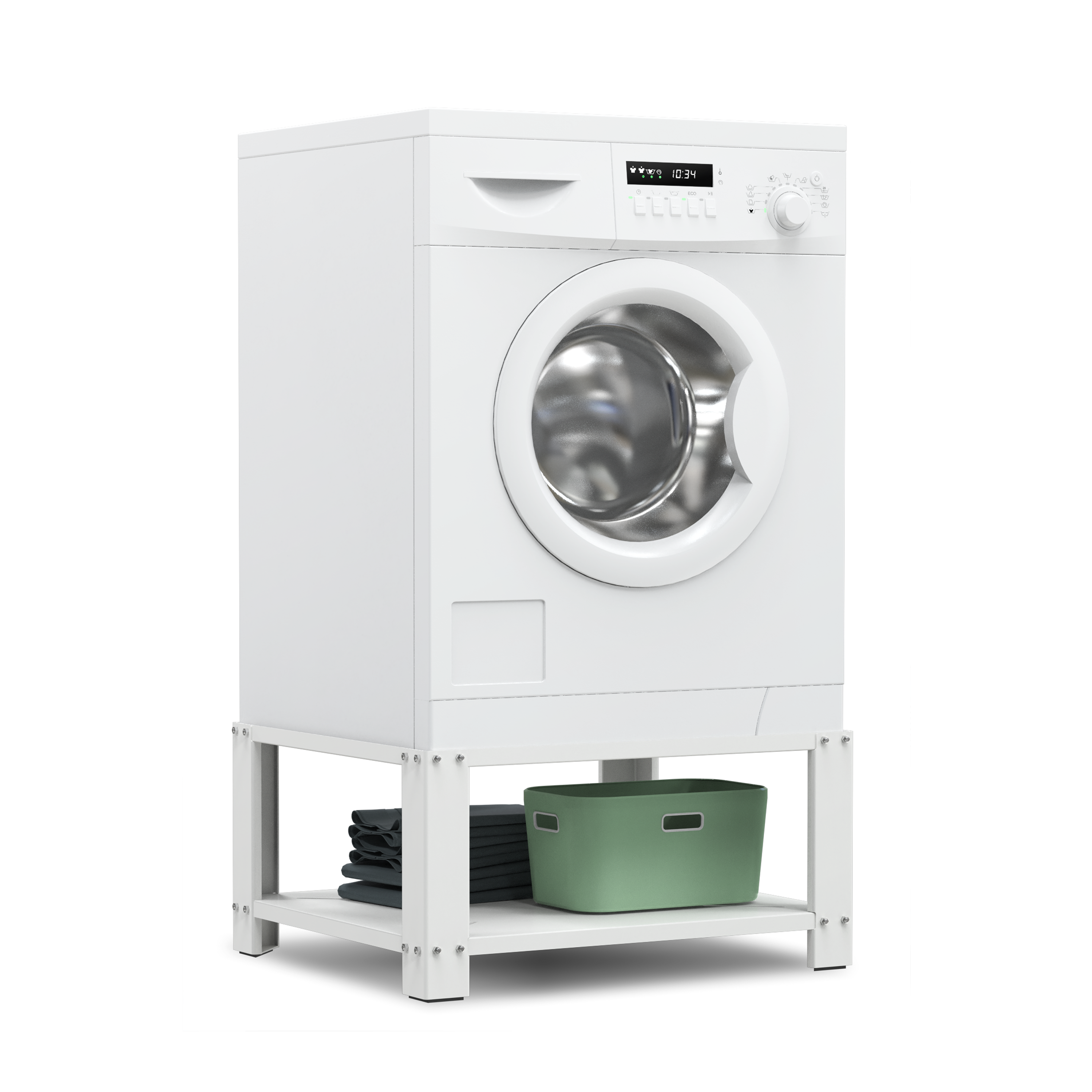 Wasmachine verhoger met Legplank - Wit - Beschadigd/Geretourneerd