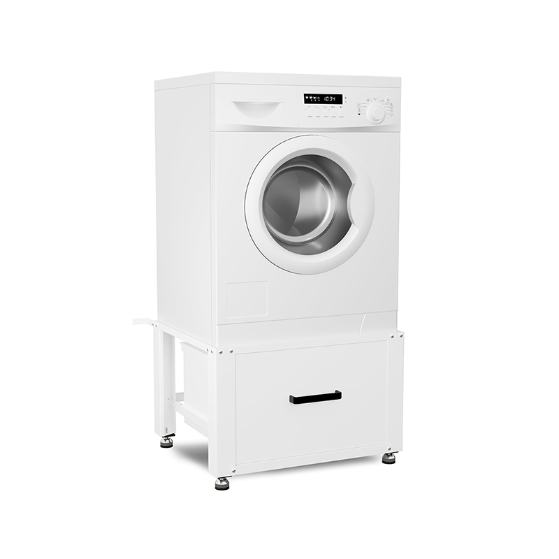 Wasmachine Verhoger met Opberglade - Wit - 61x58x48 cm